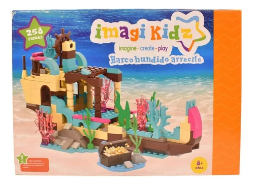 Bloques Construcción Barco Hundido En El Arrecife Imagi Kidz