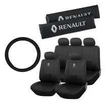 Comprar Funda Ecocuero Auto+ Cubre Cinto Logo Renault+ Cubre Volante