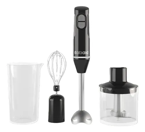 Mixer Portátil de  Mão 3 em 1  Inox Mid Itatiaia 110V Preto