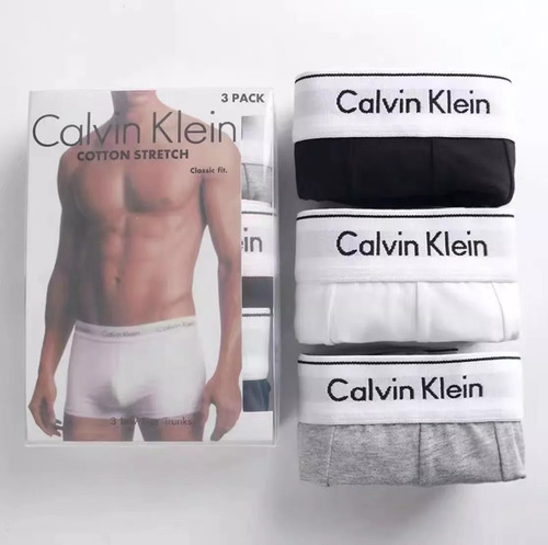 Set 3 Boxers Y Trusa Calvin Klein Original En Caja De Lujo