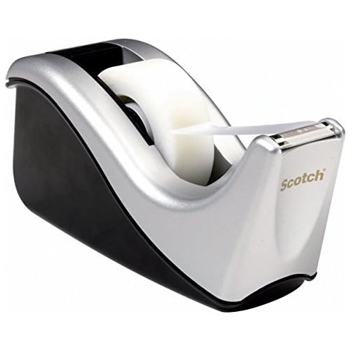 Desktop Tape Dispenser, Silvertech Two-tone (c60-st)