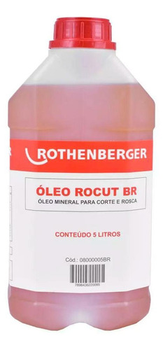 Óleo Rocut Br 05l Para Rosqueadeira Rothenberger