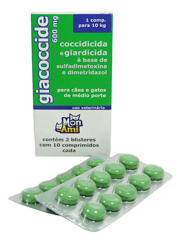 Giacoccide 600mg 20 Comprimidos - Mon Ami