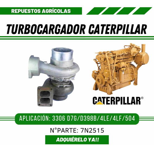 Turbocargador Caterpillar 3306 (d398b) / 4le-4lf