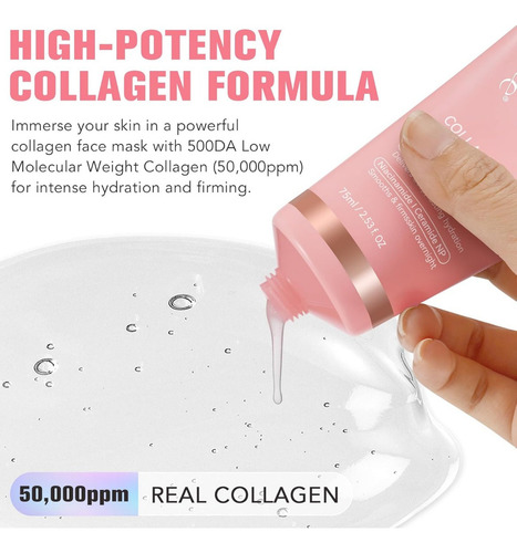 Máscara Facial Noturna De Colágeno Nifeishi