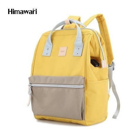 Imagen 9 de 10 de Mochila Himawari 1881 Usb Cordura Bolso Division Notebook.