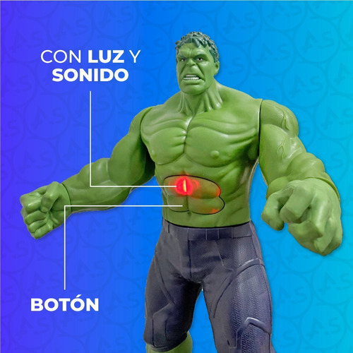 Imagen 5 de 9 de Muñecos Articulados Figura Accion Avengers Grande Luz Sonido