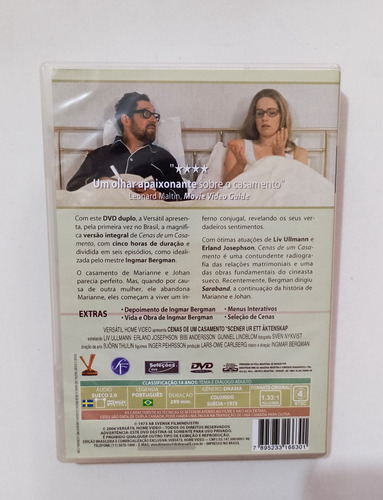 Dvd Duplo Minissérie Cenas De Um Casamento - Ingmar Bergman (Usado)