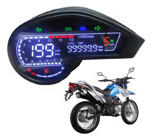 Instrumento Digital Led Para Motocicleta Impermeable