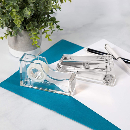Staple Stick Office Supplies Designer - Acrylic Lucite Silv