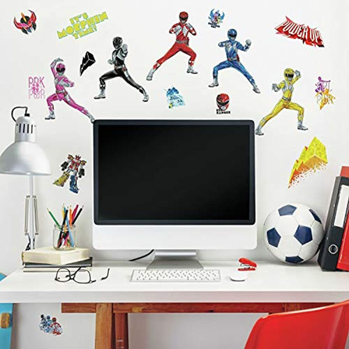 Roommates Rmk4454scs Power Rangers Peel And Stick Wall Decal