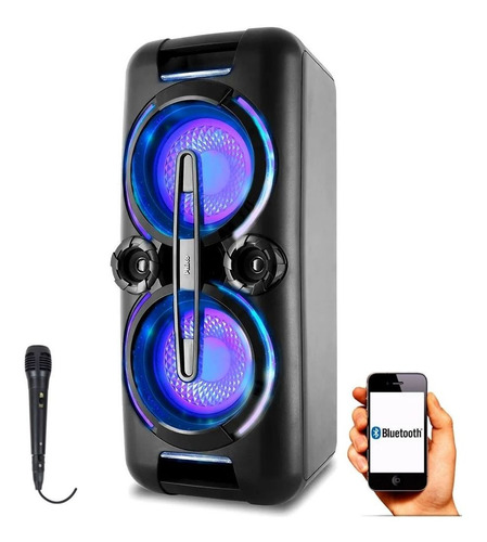 Caixa De Som Amplificada 500w Bluetooth Philco Pcx8000 1 Mic