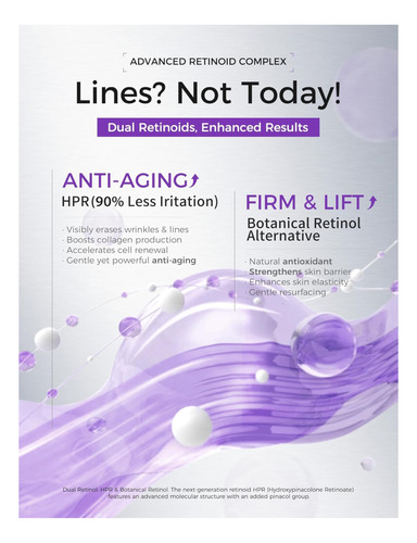 Ning Dermologie Peptides Serum Para Rosto Com Retinol, Para