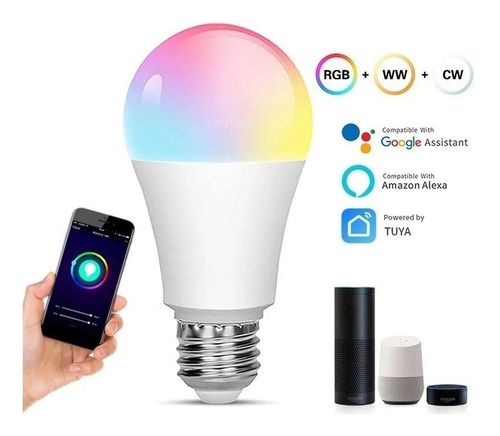 Foco Inteligente Con Siri Alexa Google Home 10w E27