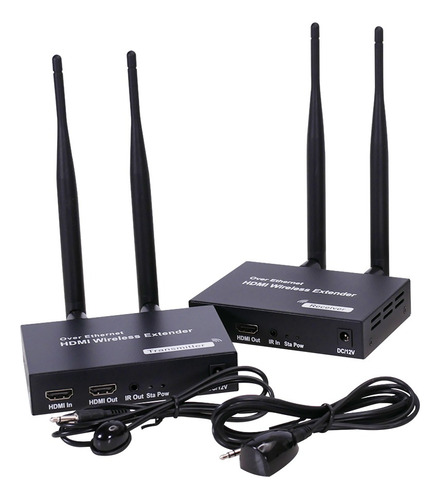 Splitter Transmisor Y Receptor Hdmi Wireless Wifi 200 Metros