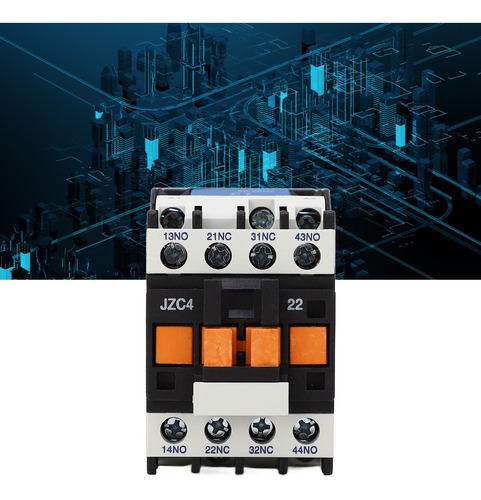 Contactor Eléctrico De 2 Polos Ac, Trifásico, 2no, 2nc, Inte