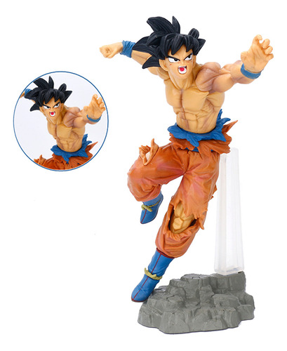 Figura Dragon Ball Z Goku Muñeco Super Saiyayin Anime Vuelo