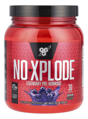 Pre Entreno - No Xplode Bsn 555gr + Shaker Bsn 600cc Grape/500cc