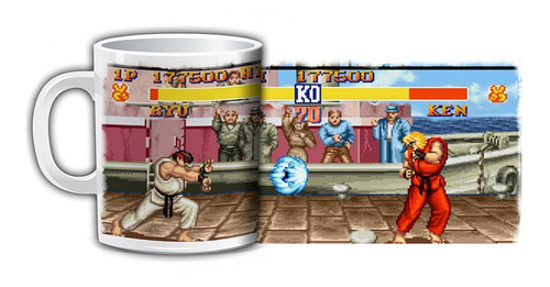 Taza Sublimada Street Fighter 2 Ryu Vs Ken Super Nintendo