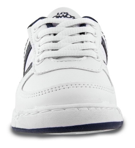 Tenis Colegial Boby Cordon Blanco Azul Unisex Los Gomosos