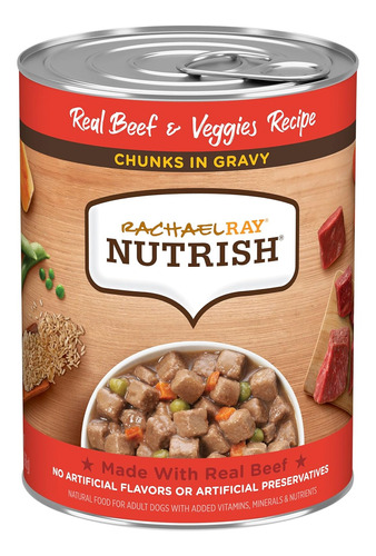 Rachael Ray Nutrish Chunks In Gravy Wet Dog Food, Real Beef