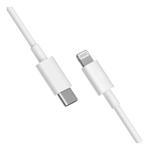 Imagen 2 de 3 de Cable Xiaomi Tipo-c A Lightning 1 M Color Blanco