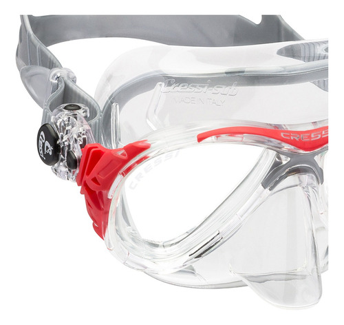 Máscara De Mergulho Cressi Eyes Evolution Crystal Cor Vermelho