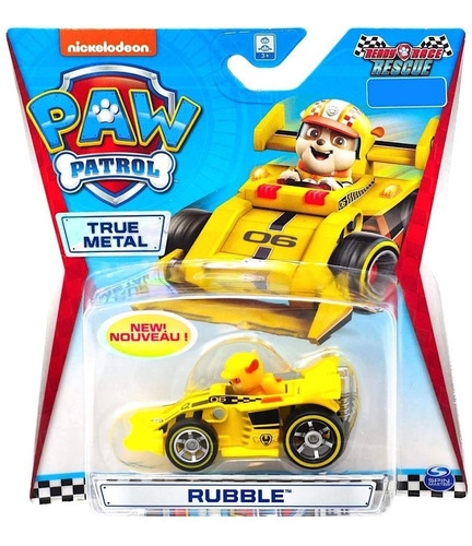 Muñeco Paw Patrol Rubble Ready Race Rescue Figura Y Vehiculo