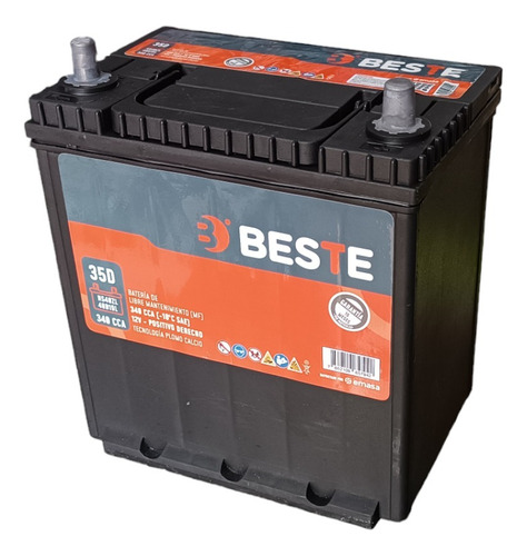 Bateria 35 A Positivo Derecho Beste 12v 340 Cca