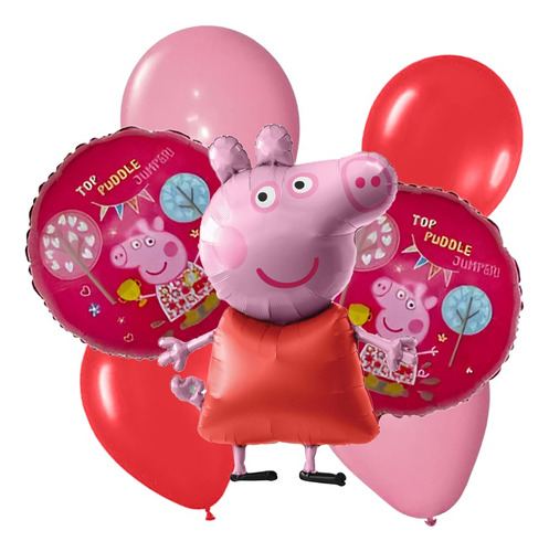 Conjunto De Globos 9pcs Peppa Pig/masha Y El Oso/paw Patrol