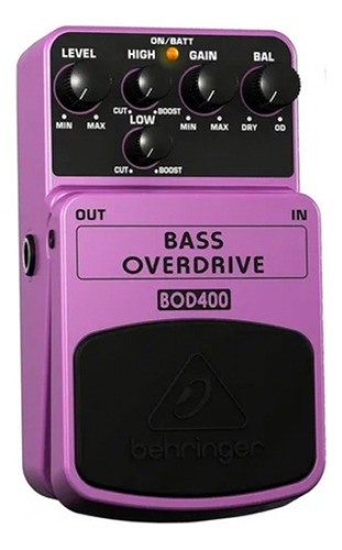 Pedal De Efecto Para Bajo Overdrive Behringer Bod400 P