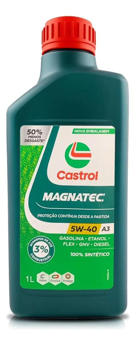 Óleo Sintético Castrol Magnatec 5W-40 1L A3/B4 Motor Auto/Camioneta