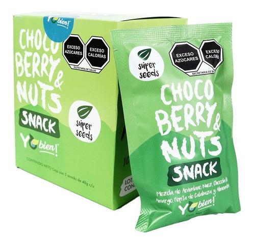 Choco Berry & Nuts Snack, Snack Nutritivo, Granos, Semillas 