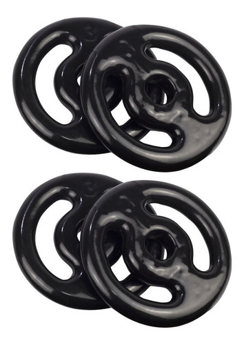 Imagem 5 de 7 de Kit Halteres Rosca Ajustavel + 24kg Anilhas Emborrachadas