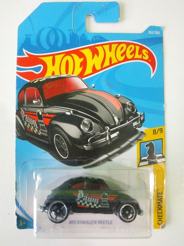 Hot Wheels Volkswagen Beetle Pawn Ajedrez Negro 262/365