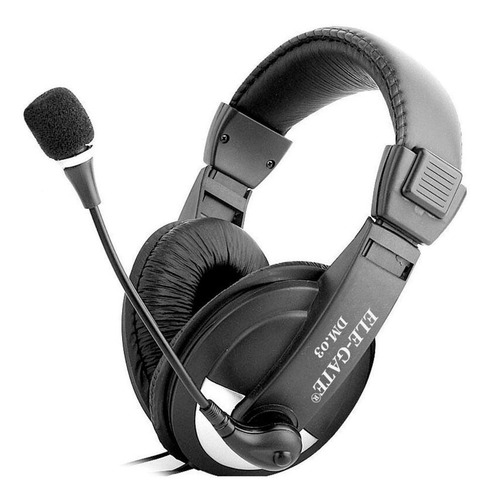 Imagen 1 de 2 de Audífonos gamer Ele-Gate DM.03 negro