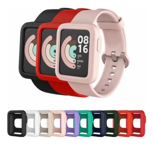 Imagen 1 de 9 de Correas Para Xiaomi Mi Watch Lite 1 De Silicone Con Bumper