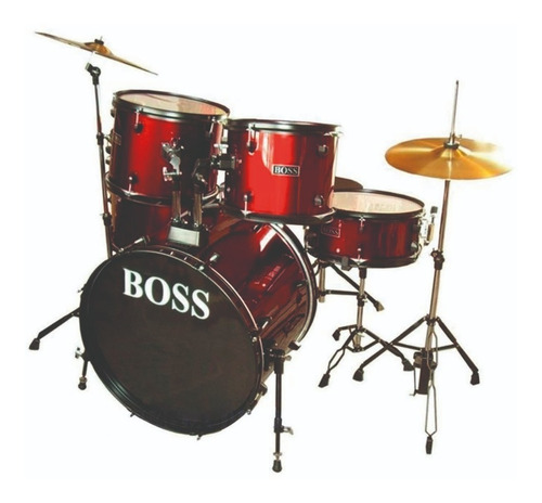Imagen 3 de 4 de Bateria Acustica Boss Jbp0803 5 Piezas
