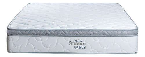 Colchón Sencillo de espuma Fantasía Spoom Aqcua New crema - 120cm x 190cm x 30cm con pillow