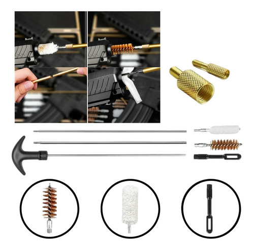 Kit Limpeza Armamento Calibres Com Maleta