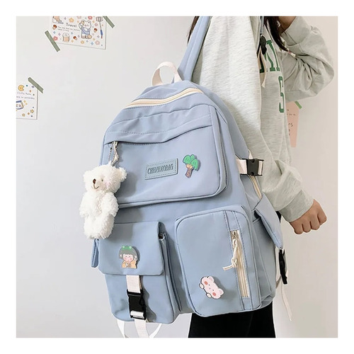 Mochila escolar de viaje kawaii de estilo coreano