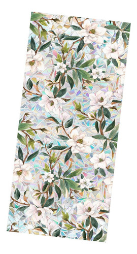 Adhesivo For Ventana Con Diseño De Flores, Película De
