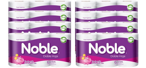 Papel Higiénico Noble - Doble Hoja - 23 Mts. - 48 Rollos