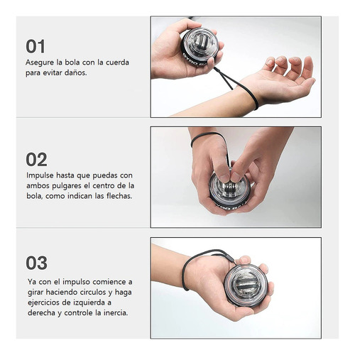 Giroscopio Powerball Power Ball Bola D Poder Autostart Pesas