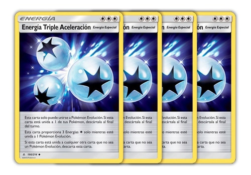 Energía Triple Aceleración X4 Pokemon Tcg Original!