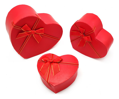 Set De Cajas Corazón Para Arreglos Florales 3 Piezas 