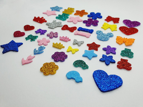 1000 Adesivos Pet Piercings Lacinhos Eva Com Glitter Para Petshop Cães E Gatos Banho E Tosa