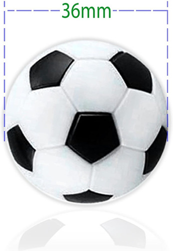 Imagen 5 de 5 de Set De 12 Pelotas Para Futbolito Blanco Y Negro