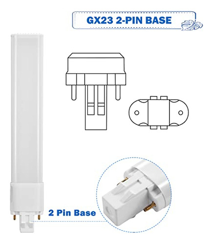 Bombilla Led Hengbo De 6 W, Gx23, 13 W, 2 Pines, Repuesto De