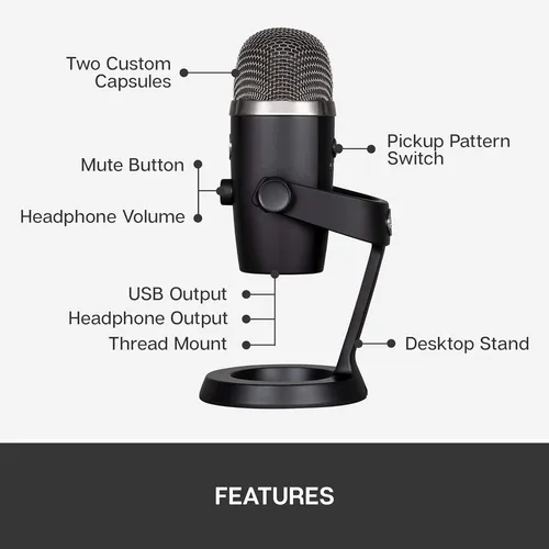 Logitech For Creators Micrófono Yeti Nano Usb Azul Para ...